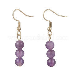 Natural Mixed Stone Round Dangle Earrings&nbsp;EJEW-JE06716