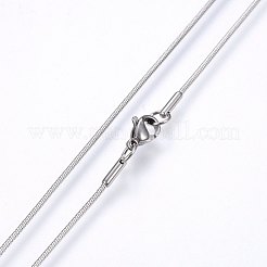 Non-Tarnish 304 Stainless Steel Snake Chain Necklaces&nbsp;NJEW-F226-01P-02
