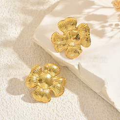 Stainless Steel Flower Stud Earrings&nbsp;JQ9437
