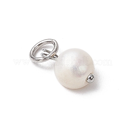 Natural Cultured Freshwater Pearl Potato Charms&nbsp;PALLOY-JF03920-01