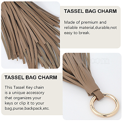 PU Leather Tassel Pendans Keychain&nbsp;FIND-WH20019-242G-01