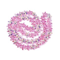 Electroplate Transparent Glass Beads Strands&nbsp;LS-EGLA-Q136-01A-13