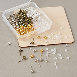 Brass Ball Post Stud Earring Findings&nbsp;KK-CD0001-04