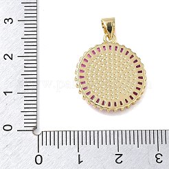 Religion Brass Micro Pave Cubic Zirconia Pendants&nbsp;KK-L268-014G-A01