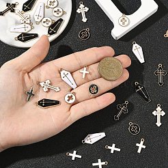 40Pcs 8 Styles Alloy Enamel Pendants&nbsp;ENAM-YW0006-74