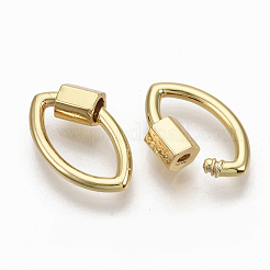 Brass Screw Carabiner Lock Charms&nbsp;KK-T047-09G