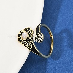 Brass Cuff Rings for Women&nbsp;RJEW-D318-02G