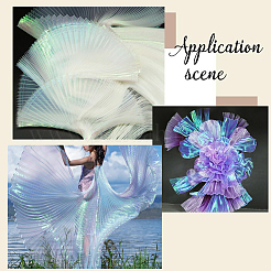 Polyester Mermaids Pleated Fabric&nbsp;DIY-WH20002-673