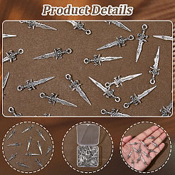 100Pcs Tibetan Style Alloy Pendants&nbsp;TIBEP-SC0003-53AS