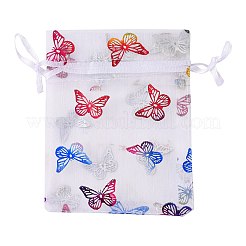 Rectangle Printed Organza Drawstring Bags&nbsp;LS-CON-PW0001-057A