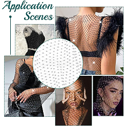 Rhinestone Mesh Fabric&nbsp;DIY-OC0015-21B