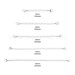 Tarnish Resistant 10 Strands 5 Style 304 Stainless Steel Chain Extender&nbsp;STAS-LS0001-44P