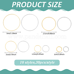 300Pcs 10 Styles Brass Linking Rings&nbsp;KK-ME0002-90