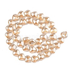 Electroplated Transparent Glass Beads Strand&nbsp;EGLA-A045-01-PL01