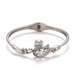 Crystal Rhinestone Swan Cuff Bangle&nbsp;STAS-D165-12P