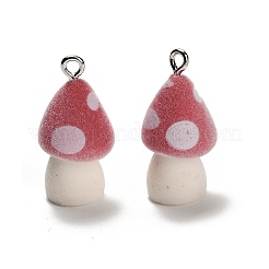 Flocky Opaque Resin Pendants&nbsp;RESI-I335-01P-12