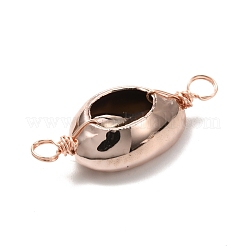Electroplated Shell Beads Links Connectors&nbsp;X-PALLOY-JF01036-04