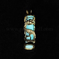 Synthetic Luminous Stone Column Pendants&nbsp;FIND-C058-01G-04