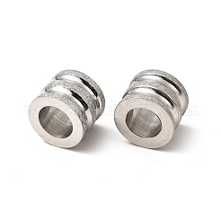 Tarnish Resistant Stainless Steel Textured Beads&nbsp;STAS-M003-04P