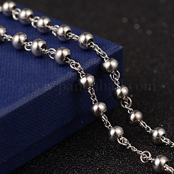 Non-Tarnish 201 Stainless Steel Rosary Bead Necklaces&nbsp;X-NJEW-L427-22P