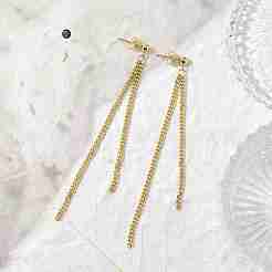 Brass Tassel Chain Drop Earrings  for Women&nbsp;EJEW-JE05744-01