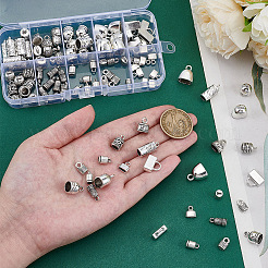 100Pcs 10 Style Tibetan Style Alloy Cord Ends&nbsp;TIBEP-PH0001-50