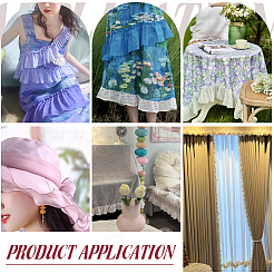 16M 8 Colors Polyester Lace Ribbons Pleated Garment Accessory&nbsp;DIY-GA0008-45