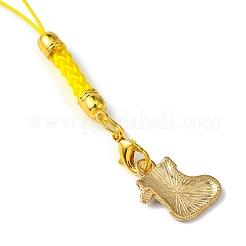 Christmas Theme Polyester with Alloy Enamel Mobile Straps&nbsp;HJEW-JM02213
