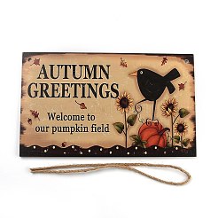 Halloween Wooden Door Hanging Welcome Sign Board&nbsp;HJEW-Z002-04E