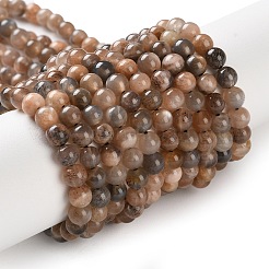 Natural Black Sunstone Beads Strands&nbsp;G-U009-A01-01