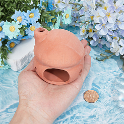 Ceramics Shrimp Fish Hiding House Ornaments&nbsp;AJEW-GF0014-49