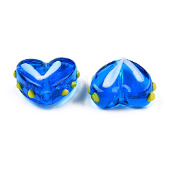 Transparent Handmade Bumpy Lampwork Beads Strands&nbsp;LAMP-T017-20-A01
