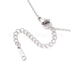Halloween Theme White Round Shell Pearl with Black Alloy Witch Hat Pendant 304 Stainless Chain Necklaces&nbsp;NJEW-JN05374