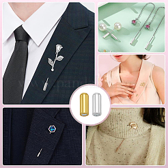 120Pcs 2 Colors Brass Brooch Findings&nbsp;MAK-ME0001-13