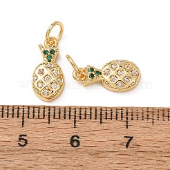 Brass Micro Pave Cubic Zirconia Charms&nbsp;ZIRC-I038-12G