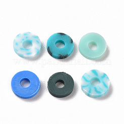 Handmade Polymer Clay Beads Strands&nbsp;CLAY-R089-6mm-T02B
