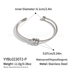 304 Stainless Steel Open Cuff Bangles for Women&nbsp;RM8954-2