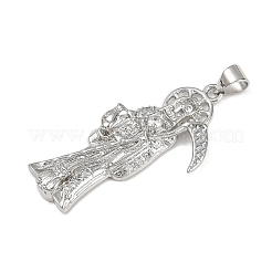 Brass Micro Pave Cubic Zirconia Pendants&nbsp;KK-R230-11P