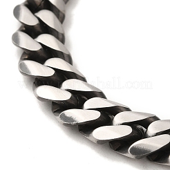 304 Stainless Steel Cuban Link Chain Bracelets for Women Men&nbsp;BJEW-Q341-15E-AS