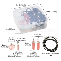 DIY Stone Pendant Necklace Making Kit&nbsp;DIY-YW0007-15