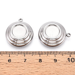 304 Stainless Steel Pendant Cabochon Settings&nbsp;LS-STAS-T065-84P