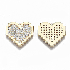Brass Micro Pave Clear Cubic Zirconia Pendants&nbsp;X-KK-S356-166G-NF