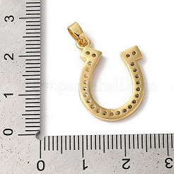 Rack Plating Brass Clear Cubic Zirconia Pendants&nbsp;KK-Z056-21G