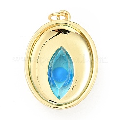 Rack Plating Brass Cubic Zirconia Pendants&nbsp;KK-E015-10G-05