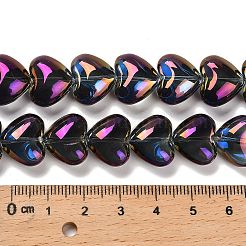 Electroplate UV Plating Glass Beads Strands&nbsp;EGLA-B008-01A-FR05