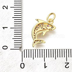 Brass Micro Pave Cubic Zirconia Pendants&nbsp;KK-Z093-03G