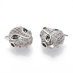 Brass Micro Pave Cubic Zirconia Beads&nbsp;ZIRC-S053-YS014G-4