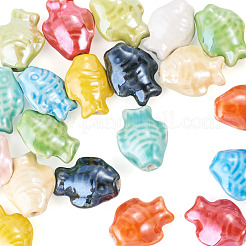 24Pcs 12 Colors Handmade Porcelain Beads&nbsp;FIND-TA0011-02