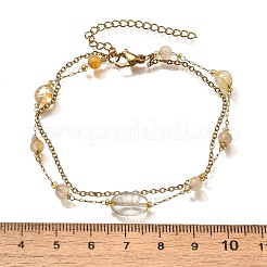 304 Stainless Steel Multi-strand Link Bracelets&nbsp;BJEW-Z083-01G-01