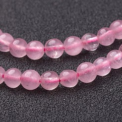 Natural Rose Quartz Beads Strands&nbsp;GSR4mmC034